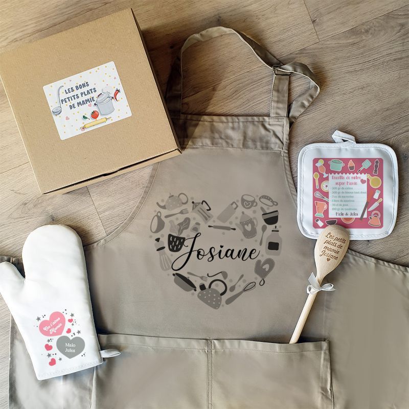 Box personnalisée de cuisine pour Super Mamie / Tata / Marraine etc...