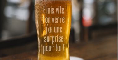 Verre à bière personnalisé