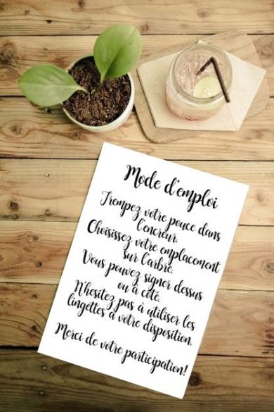 Affiche à empreintes Cupcake pour baptême ou mariage