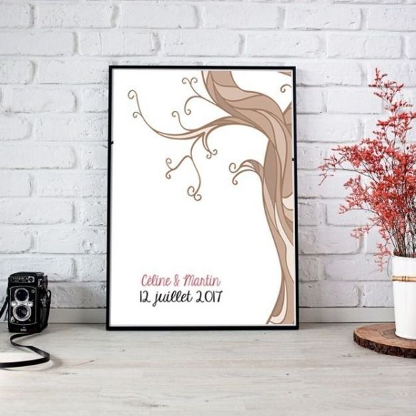 Arbre à empreintes pour mariage baptême anniversaire...