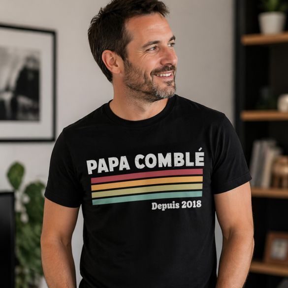 Tshirt personnalisé Papa Comblé
