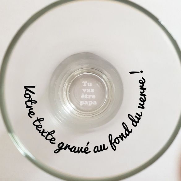 Verre à bière message caché "Finir ta bière..." personnalisé | Annonce originale grossesse