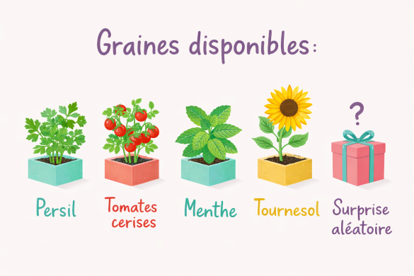 Ecocube personnalisé Fête des Mères – cadeau maman à faire pousser