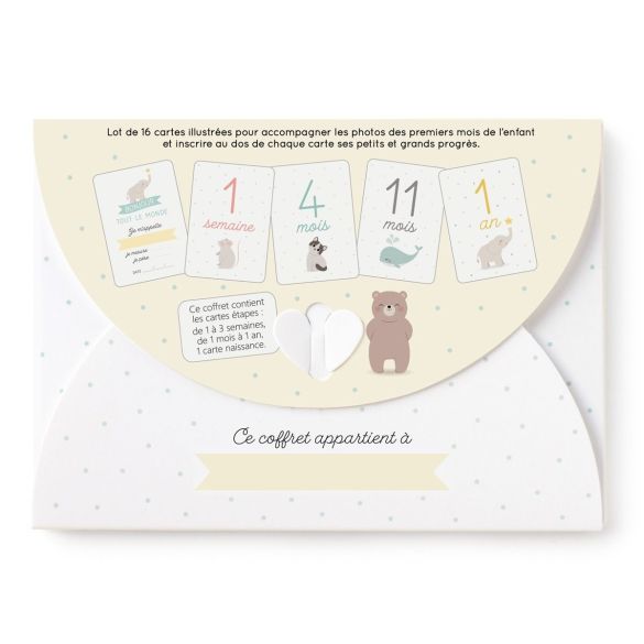 Coffret premiers mois de bébé - Cartes étapes - Zü