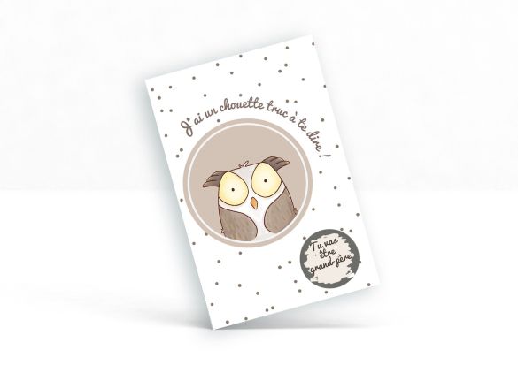 Carte à gratter "Tu vas être grand-père!" ou "Tu vas être grand mère!"|annonce grossesse