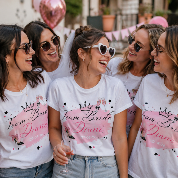 Tshirt EVJF personnalisé Glam