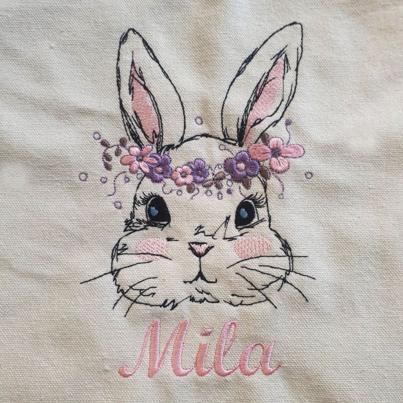 Totebag brodé Lapine