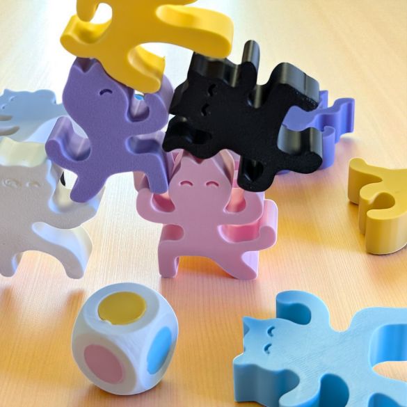 Jeu de société Ninja Cats avec pochon de rangement personnalisé