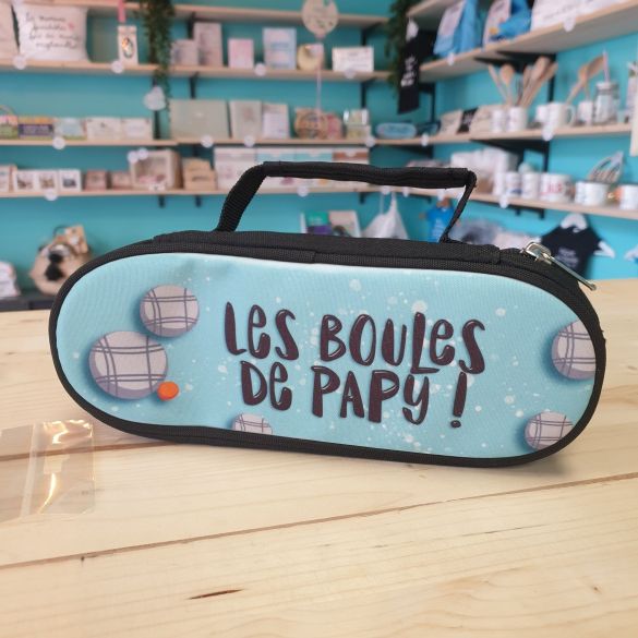 Sacoche de rangement boules de pétanque personnalisée "Tu tires ou tu pointes ?" | Idée cadeau fête des pères