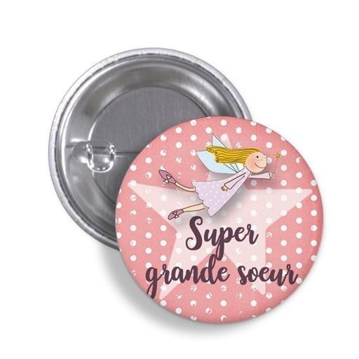 Badge Super grand frère ou Super grande soeur