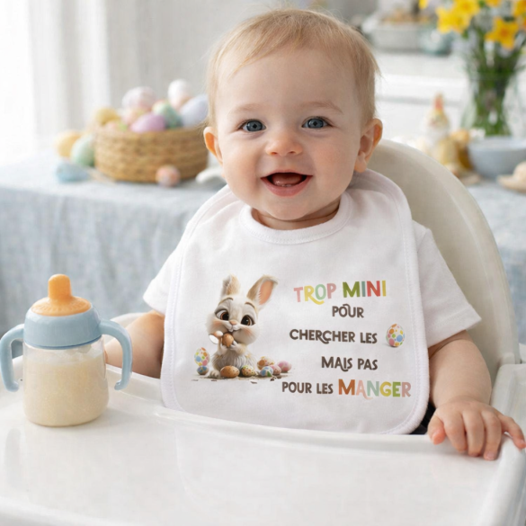 Bavoir Pâques Trop mini