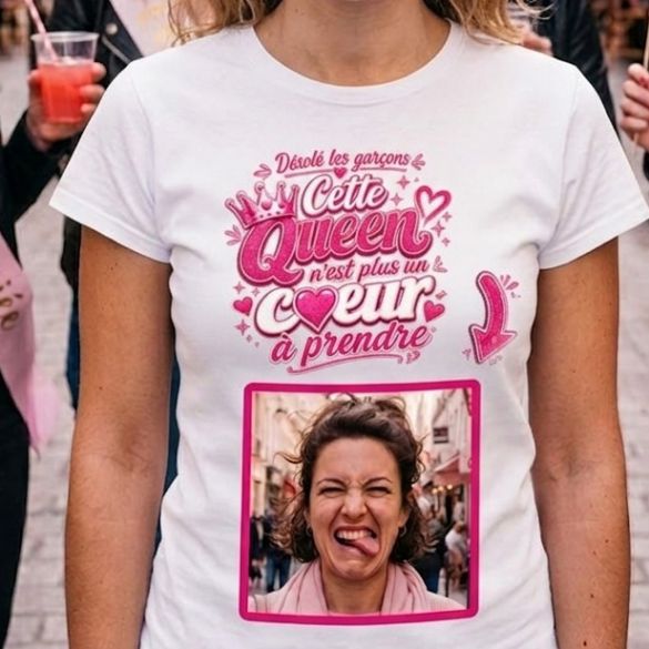 Tshirt EVJF personnalisé avec photo