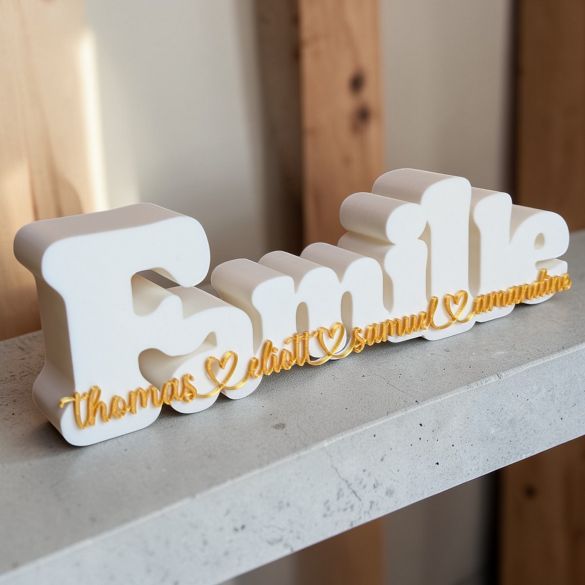 Structure décorative personnalisée famille avec prénoms