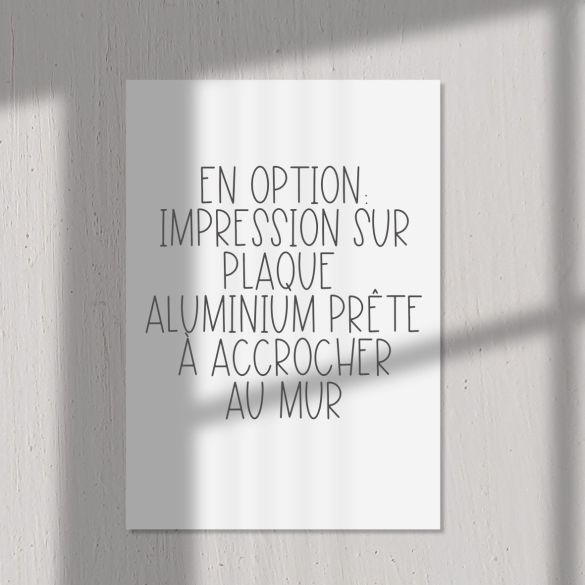 Affiche ou plaque alu personnalisée Notre famille