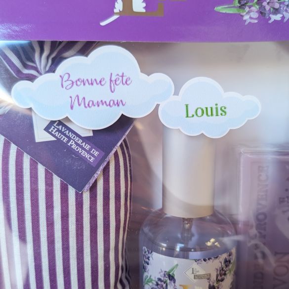 Sac cadeau lavande personnalisé