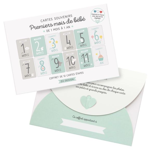 Kit premiers mois de bébé - Cartes étapes - Zü