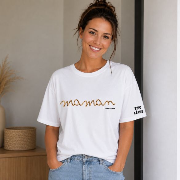 Tshirt personnalisé Léopard Maman depuis...