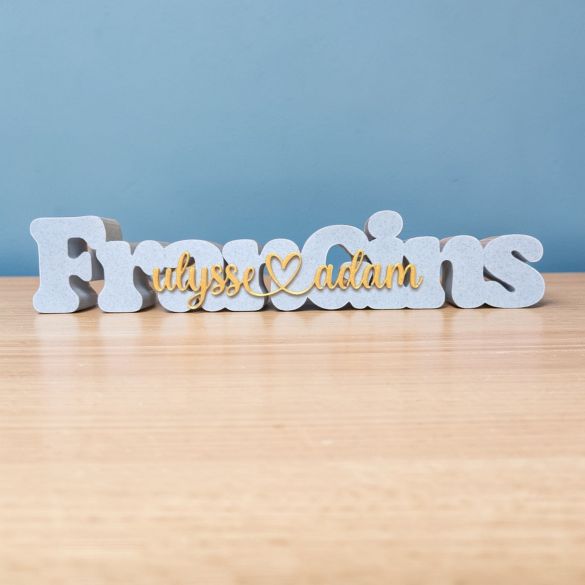 Structure décorative personnalisée Frangins avec prénoms