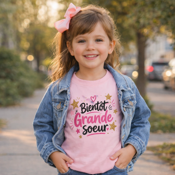 Tshirt enfant Bientôt grande soeur