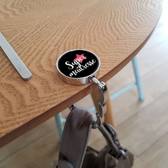 Accroche sac Super maîtresse (+ pochette cadeau)