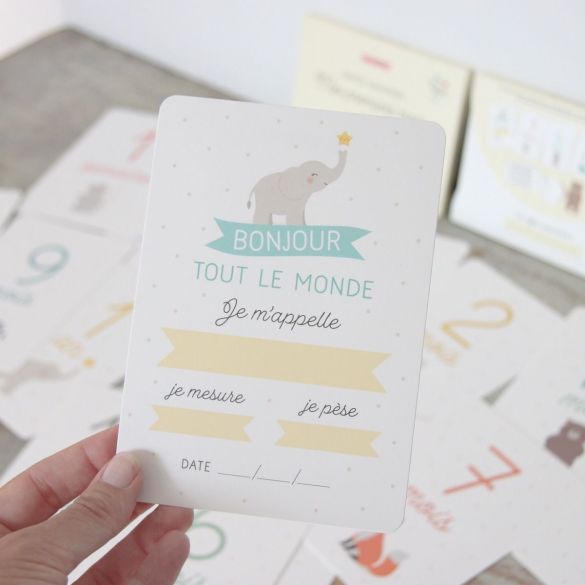 Coffret premiers mois de bébé - Cartes étapes - Zü