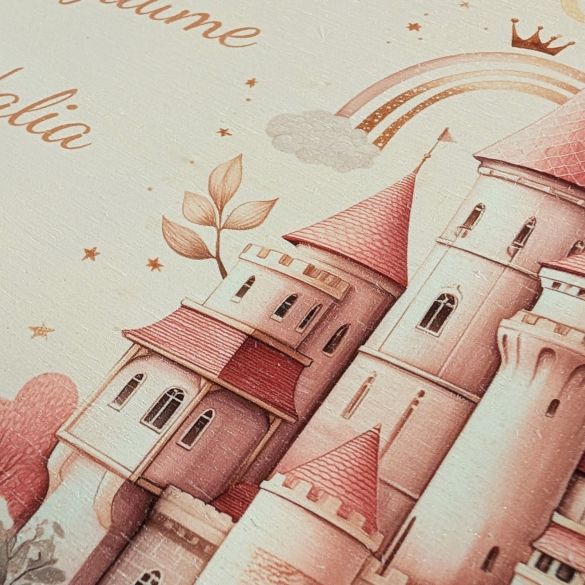 Ballon plaque de porte Chateau de princesse