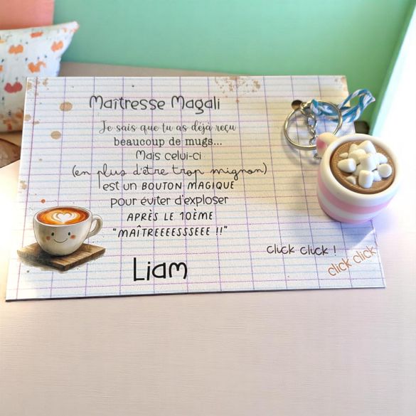 Port clés anti stress pour personnes ayant reçu trop de mugs en cadeaux