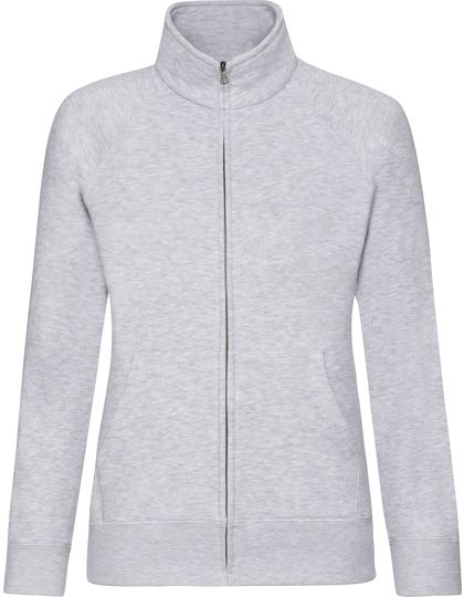 Sweat veste à zip gris chiné avec broderie  | Fête des mères | Fêtes des grand-mères