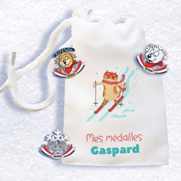 Pochette pour médailles de ski enfant