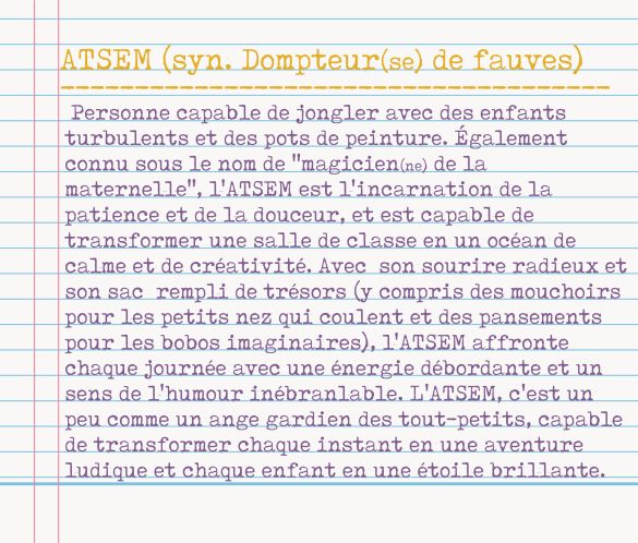 Tapis de souris Définition Maître(sse) / ATSEM/ ASEM /AVS/AESH