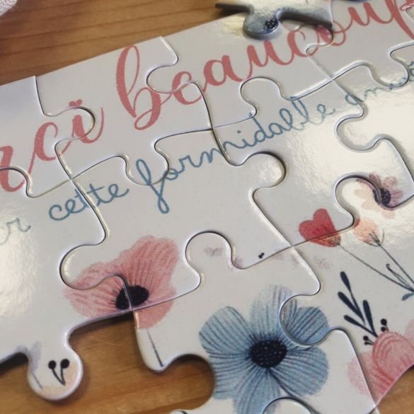 Puzzle fleurs Merci pour cette formidable année