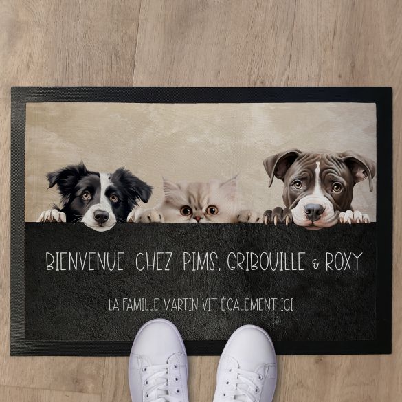 Tapis personnalisé chats et chiens