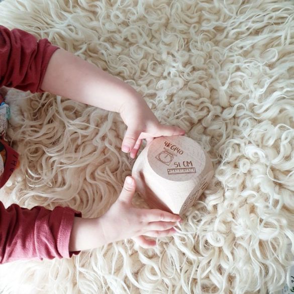 Gros cube / dé de naissance personnalisé en bois