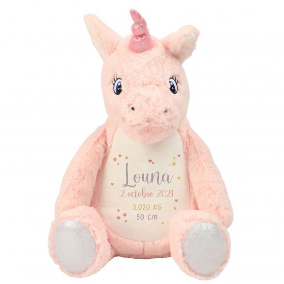 Peluche Licorne personnalisée imprimée