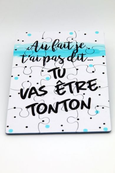 Puzzle Tu vas être Tonton annonce surprise originale