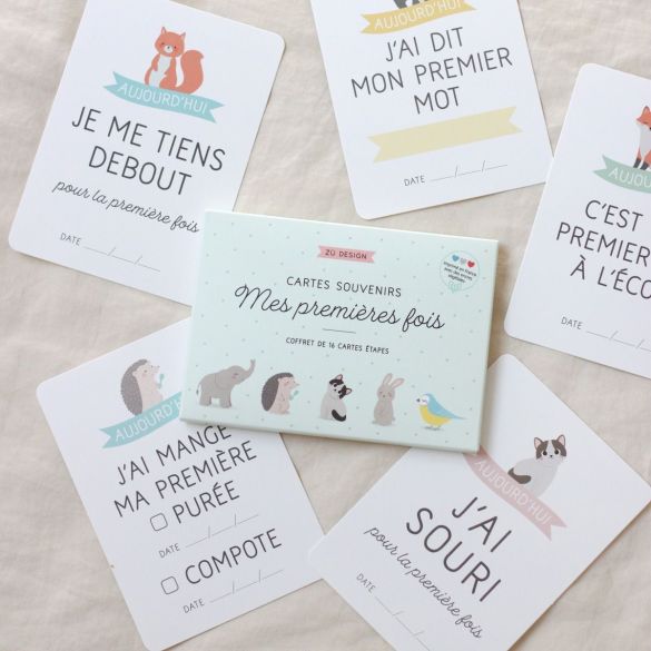 Coffret premières fois de bébé - Cartes étapes - Zü