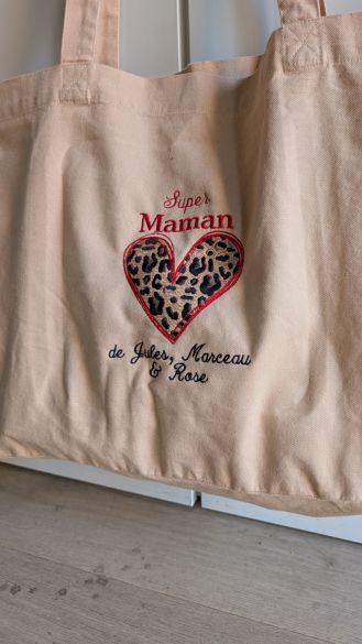 Totebag XXL en coton Léopard personnalisé