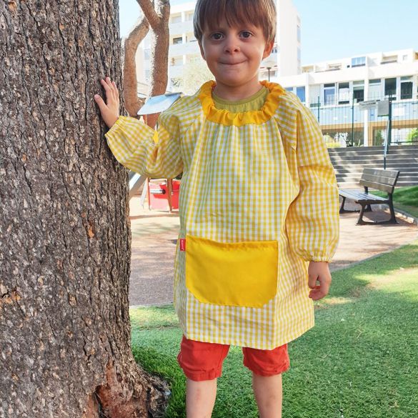 Blouse tablier écolier sans personnalisation . Couleur au choix - 3 tailles