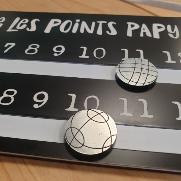 Compteur de points de pétanque personnalisé