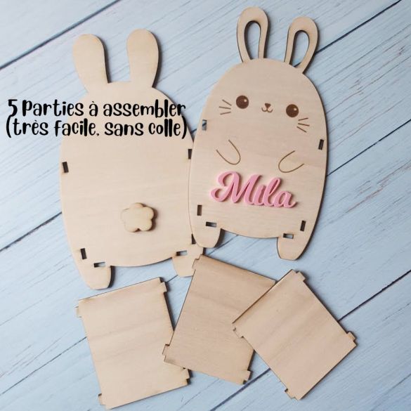 Boîte Lapin de Pâques personnalisée