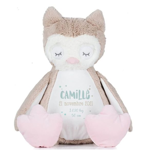 Peluche Chouette personnalisée imprimée