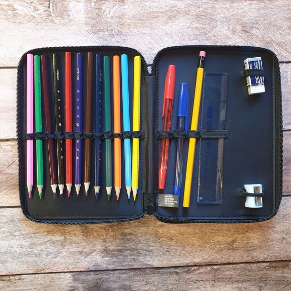 Trousse remplie crayons feutres personnalisée Renarde
