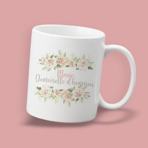 Mug personnalisable recto pour Super témoin ou demiselle d'honneur