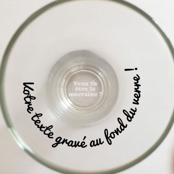 Verre à bière message caché "Quand on était petits..." personnalisé | Demande parrain marraine 100% personnalisable