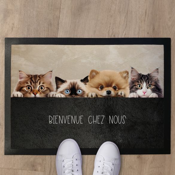 Tapis personnalisé chats et chiens