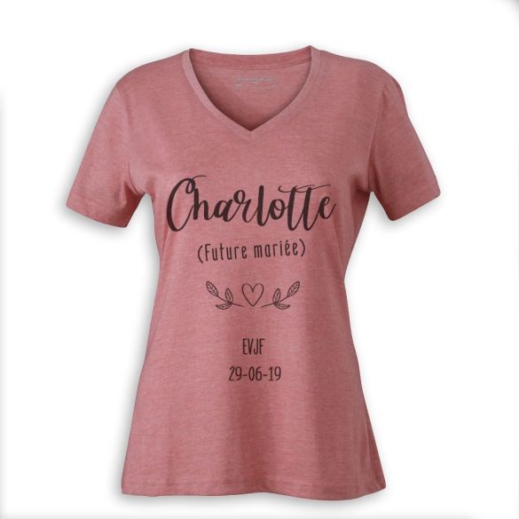 Tshirt EVJF personnalisés Coeur