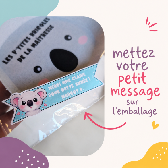 Plateau Koala personnalisable maîtresse – cadeau original fin d’année scolaire