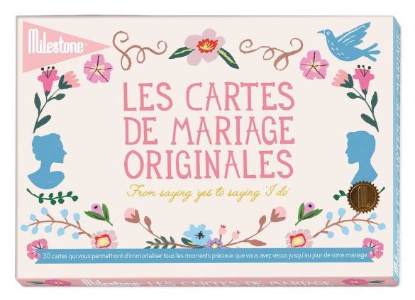 30 cartes Photos Mariage - Version française Milestone