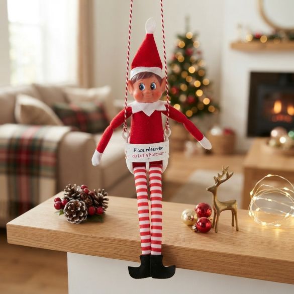 Balançoire pour Lutin Farceur de Noël, Accessoire Lutin, Décoration Noël, Mise en Scène Lutin, Idée Bêtise Lutin Enfant