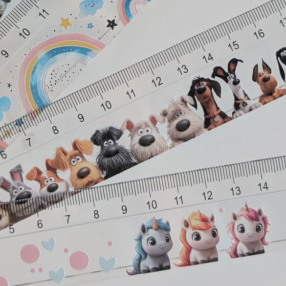 Règle d’école personnalisée – 20 cm – 15 motifs au choix